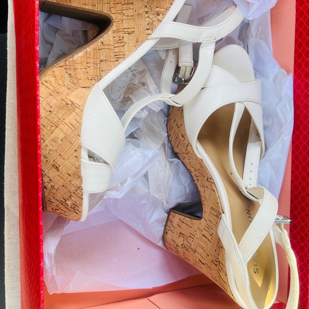 White Wedge Sandals